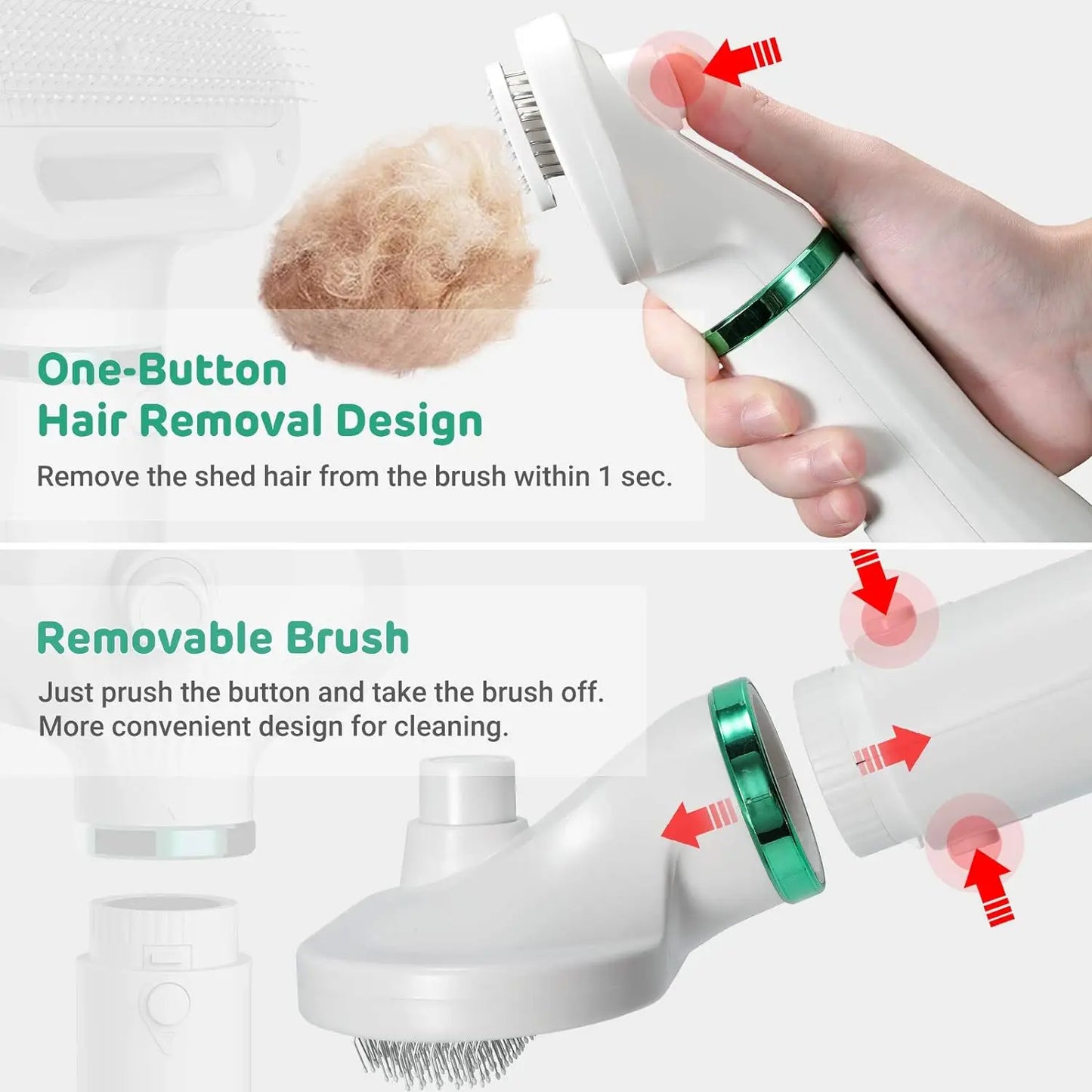 Pet Drying Brush - 2-in-1 Grooming & Drying Solution