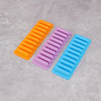 10 Grids Long Stick Ice Tray Non-Stick Easy Release Push Popsicle Out Cylinder Silicone Ice Cube Mould Tray Jelly Chocolate Mold