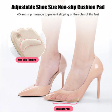 Forefoot Insert Cushion Pads for Women Shoes Anti slip Silicone Foot Pain Relief Pads for High Heels Sandals Gel Shoe Insoles