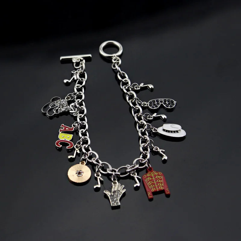 Michael Jackson Infinity Charm Bracelet – Trendy Jewelry for Music Fans, Perfect Gift for Collectors