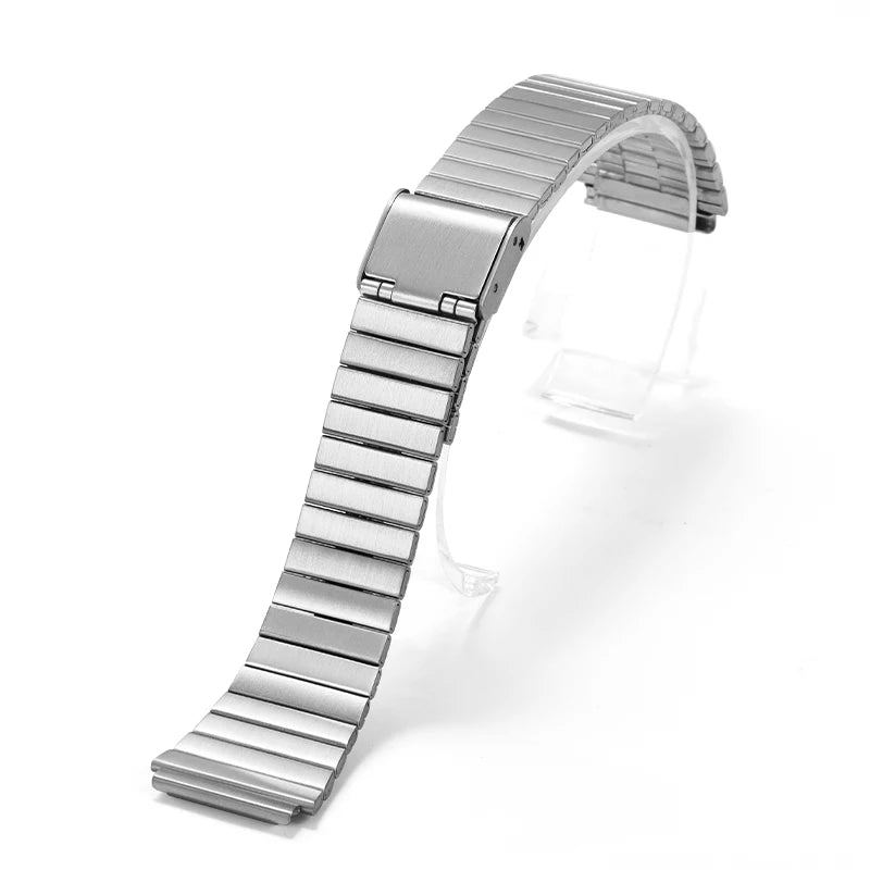 18mm Stainless Steel Watchband for Casio F-91W & Compatible Models