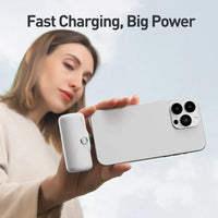 IWALK  Capsule Pocket Mini Power Bank Portable 4800mAh Fast Charging Power Bank Digital Display Suitable for iPhone Lightning