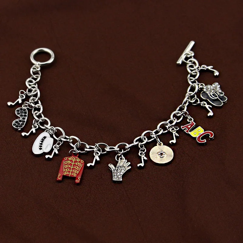 Michael Jackson Infinity Charm Bracelet – Trendy Jewelry for Music Fans, Perfect Gift for Collectors