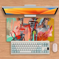 J-Jean-Michel Basquiat Art Mouse Pad – Large Keyboard Desk Mat for PC & Notebooks