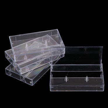 10Pcs Blank Cassette Case – Transparent Dustproof Audio Storage Boxes for Recording and Protection