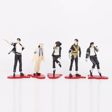 5-Piece Michael Jackson PVC Action Figure Set – 11cm Collectible Toys for Fans