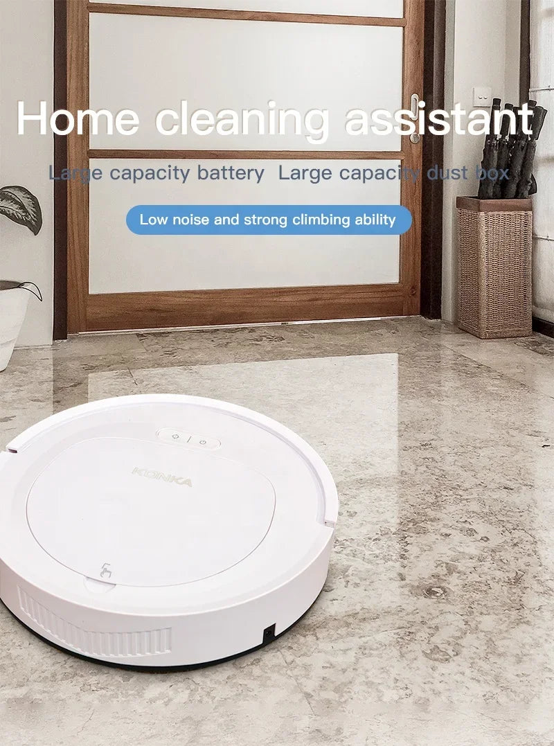 "KONKA V88 Robot Vacuum Cleaner - Gen X Efficiency: Simultaneous Sweep & Wet Mop for Hard Floors & Carpet, 150-Min Run with Auto-Charge"