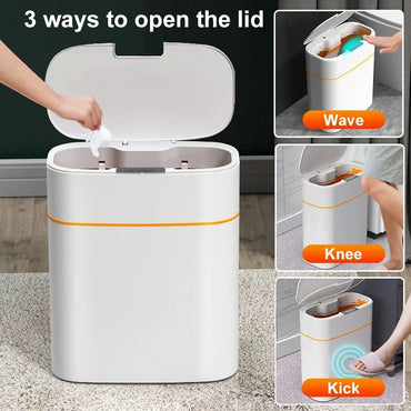 Smart Trash Can For Kitchen Automatic Sensor Bathroom Toilet Bin Garbage Basket with Lid Wateproof lixeira inteligente 13/16L