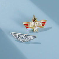 Top Gun Navy Fighter Weapons School Badge Enamel Pin – Vintage Metal Brooch for Backpack, Clothing, and Jewelry