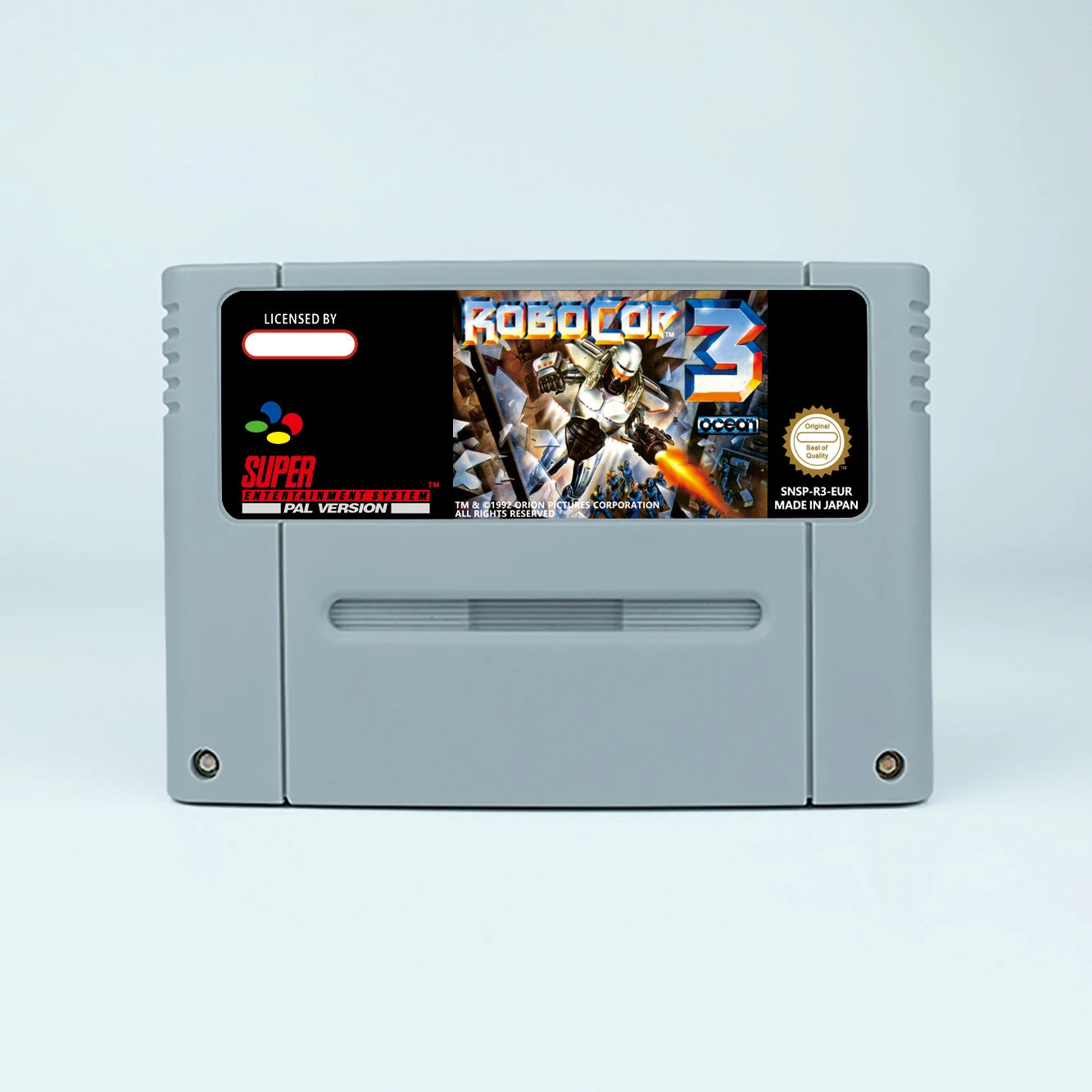 RoboCop 3 Action Game Cartridge for SNES – USA NTSC/EUR PAL Version | High-Quality Reproduction