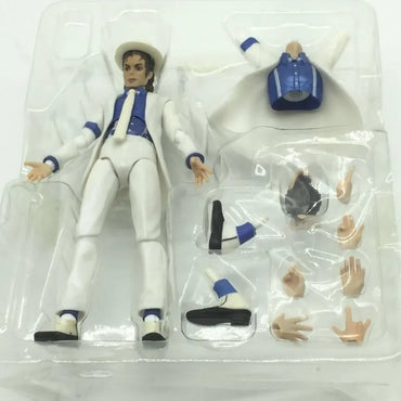 Michael Jackson "Smooth Criminal" Action Figure – 6-inch Movable MJ Thriller Model Toy, Perfect Christmas Gift for Collectors