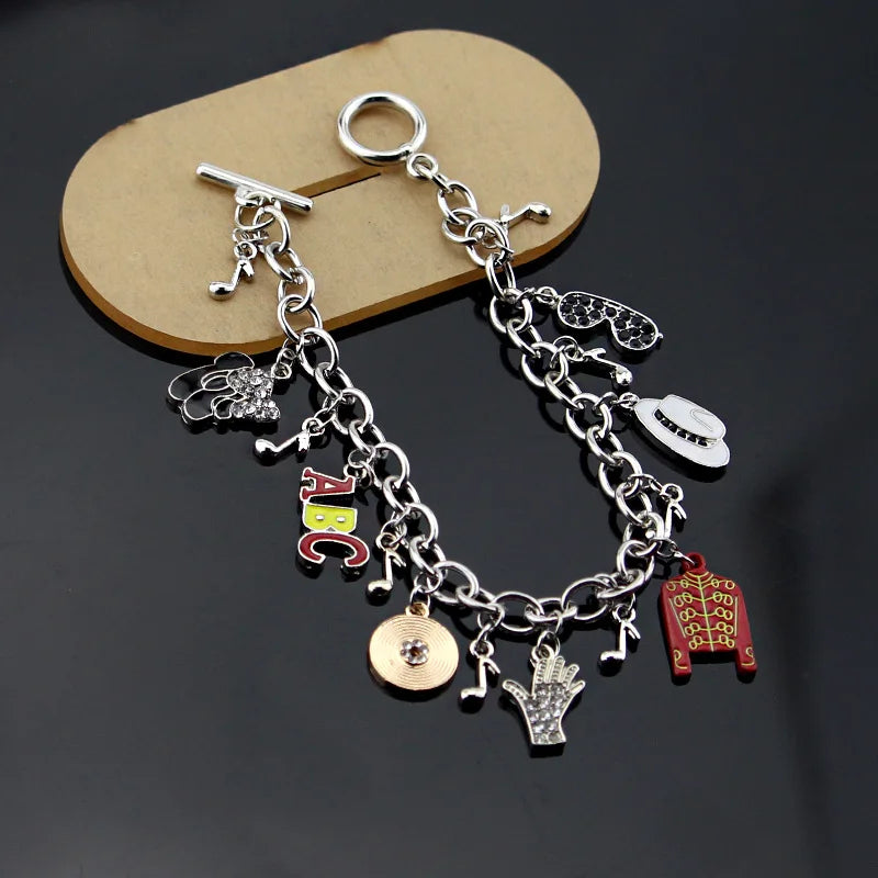 Michael Jackson Infinity Charm Bracelet – Trendy Jewelry for Music Fans, Perfect Gift for Collectors