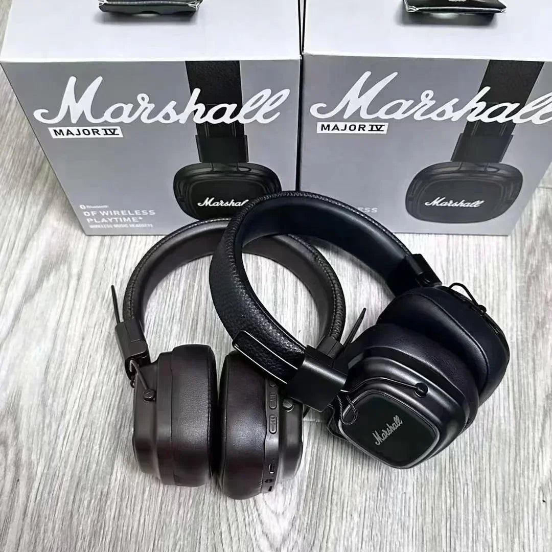 Marshall MAJOR IV Wireless Bluetooth Headphones Heavy Bass Foldable Earphones for Music Gaming with Microphone Headset