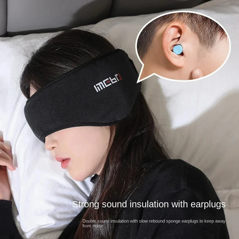 Sleep Mask Blackout With Ear Muffs For Relaxing Sleep Earmuff Earphone Set Sleeping Blindfold Anti-noise Earmuff For Sleep