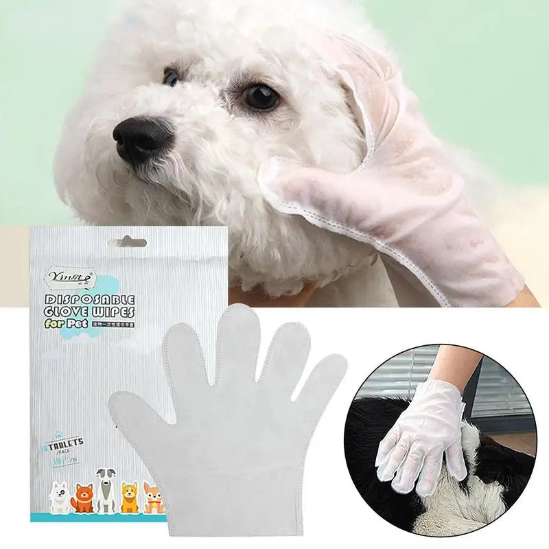 10 Pcs Pet Dry Cleaning Gloves